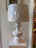 White Plaster Table Lamp