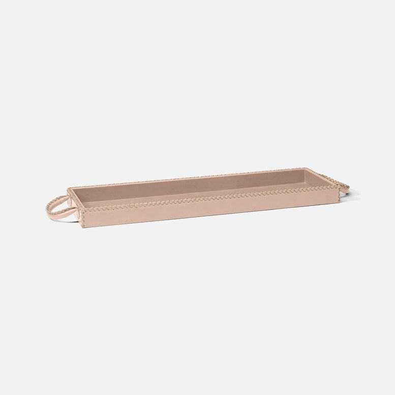 Dusty rose decorative leather tray 