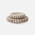Analia decorative tray set in beige marble