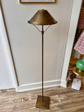 Anna Lari cordless floor lamp in antique brushed brass. 