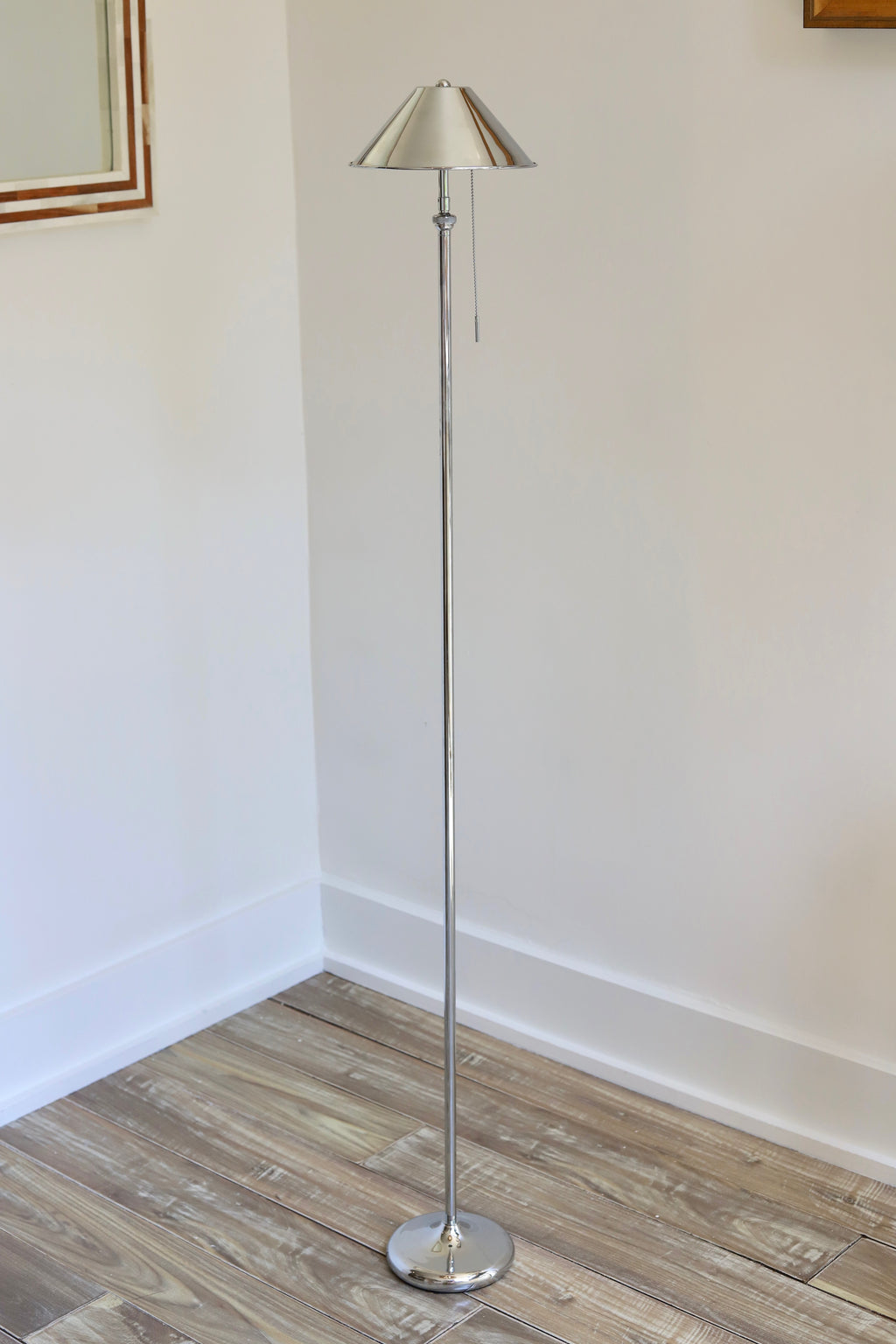 Anna Lari Emily Floor Lamp in Glossy Nickel