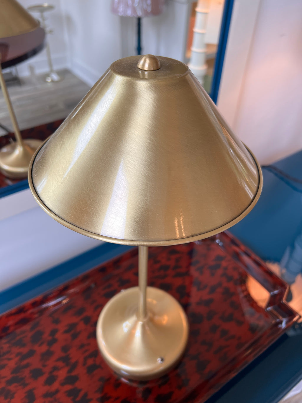 Anna Lari Emily Table Lamp in Glossy Satin Brass