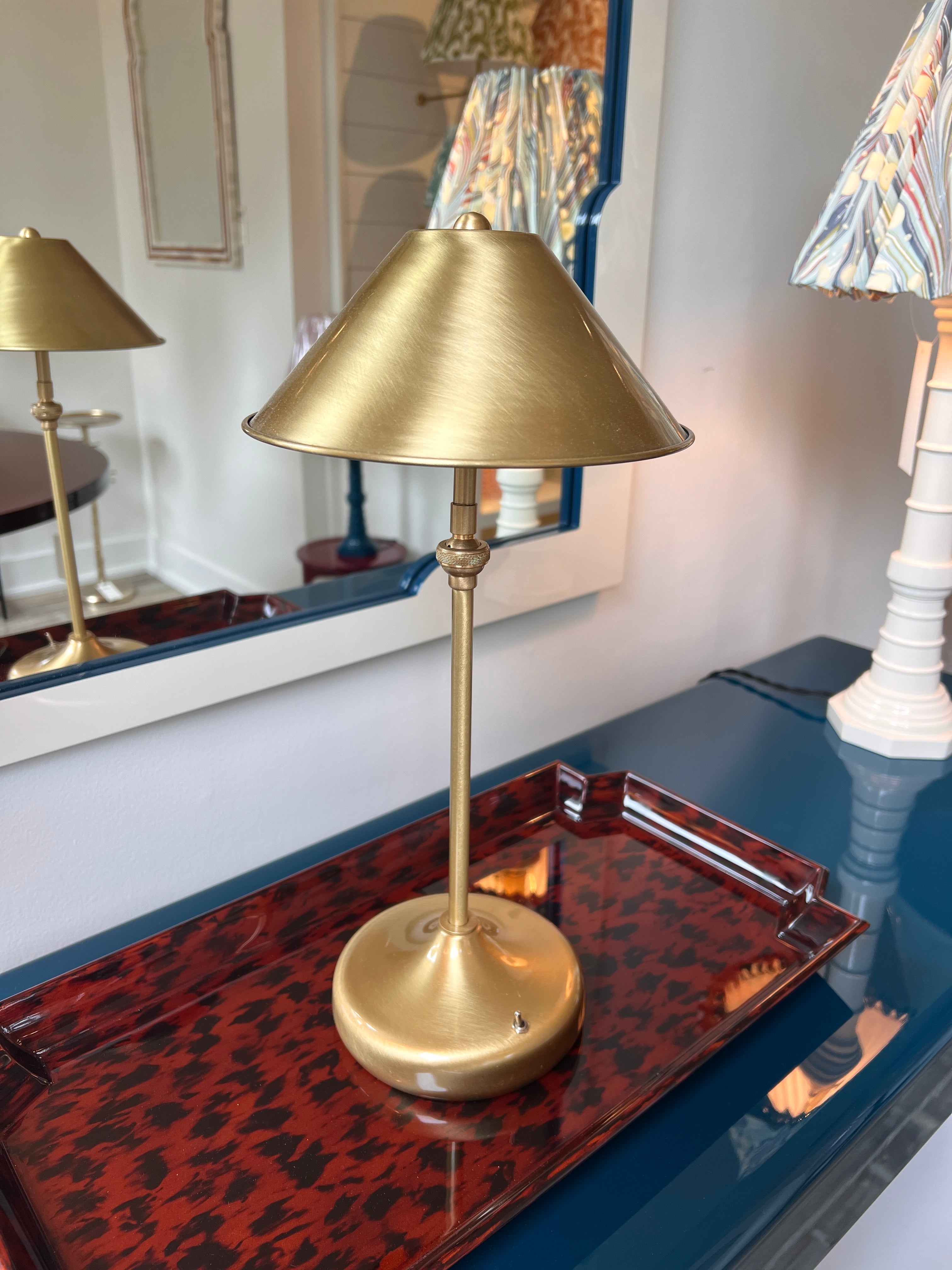 Anna Lari Emily Table Lamp in Glossy Satin Brass