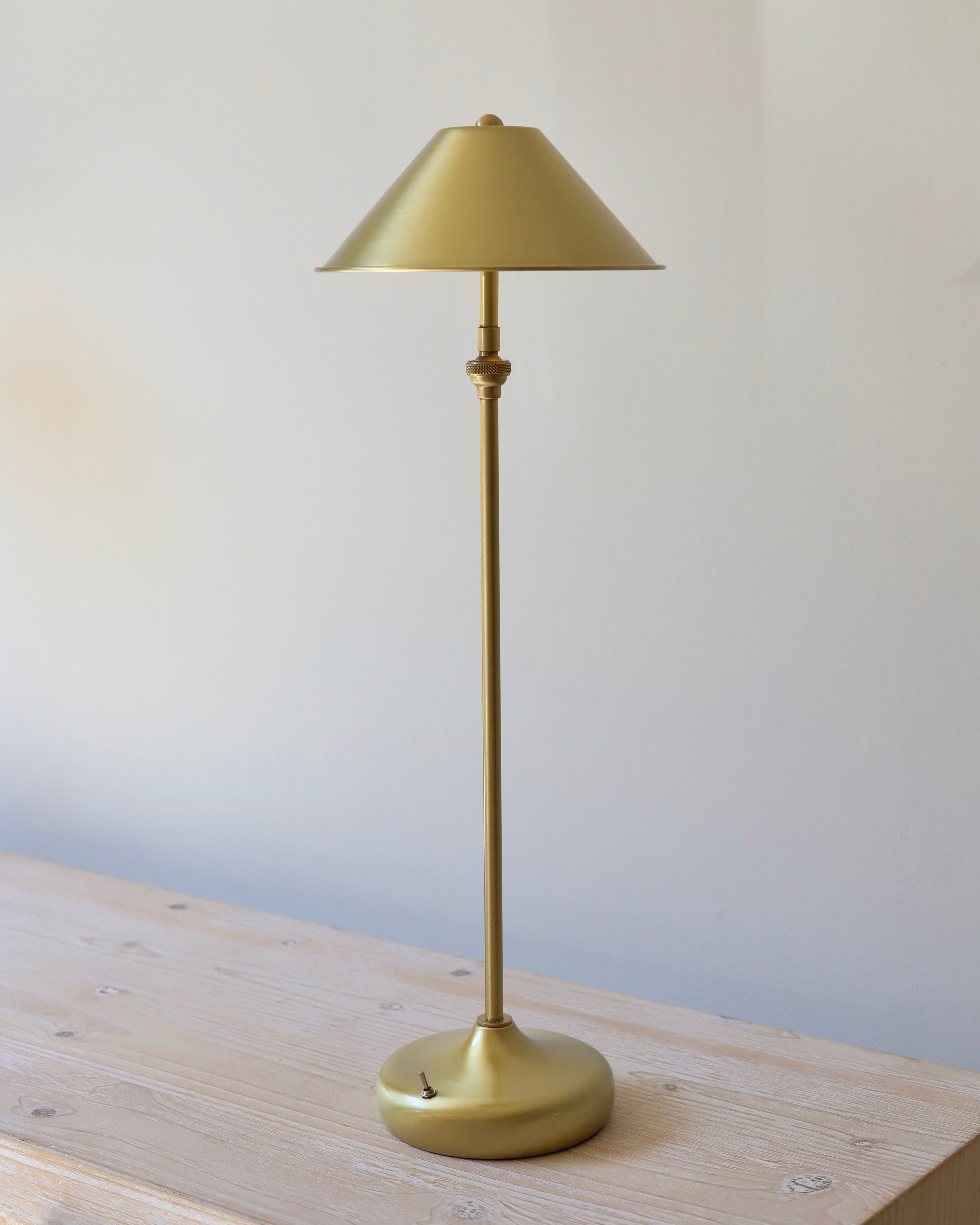 Anna Lari Emily Table Lamp in Glossy Satin Brass