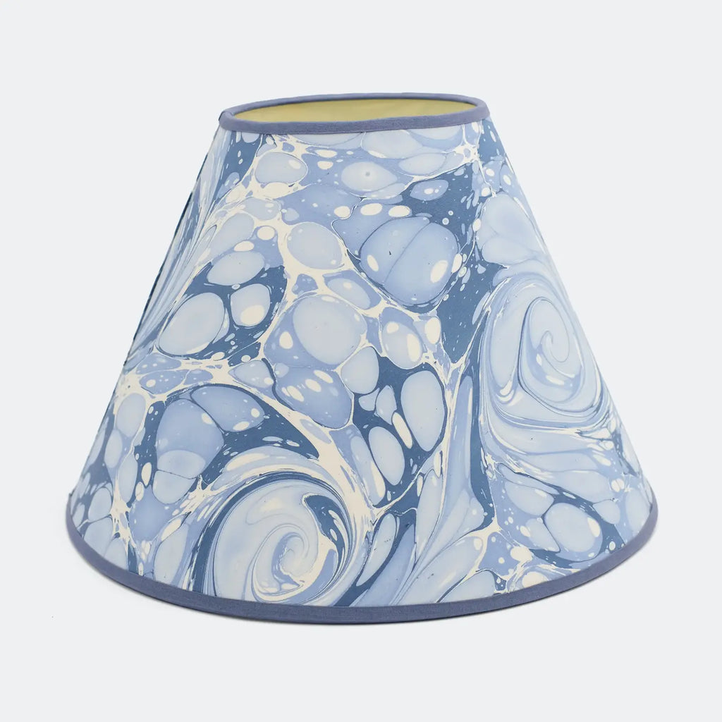Ocean Marbled Empire Lampshade in blue tones