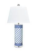 Blue and white Windmill table lamp