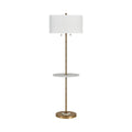 Bradburn Home Athena Floor Lamp in brass and white marble