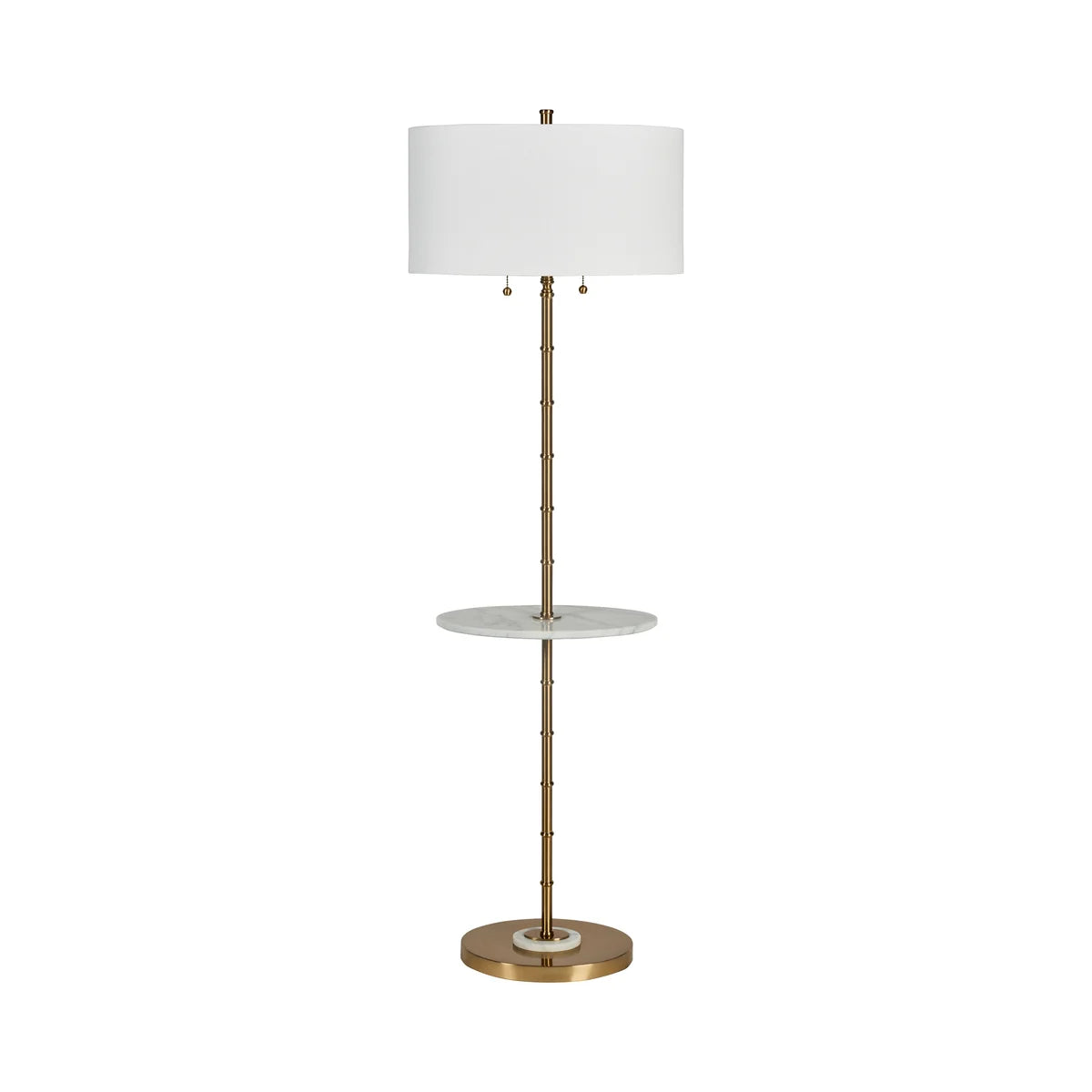 Bradburn Home Athena Floor Lamp in brass and white marble