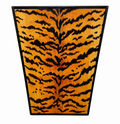 Tiger design gold and black lacquered wastebasket