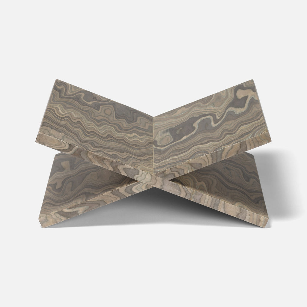 Marbelized wood coffee or recipe book holder