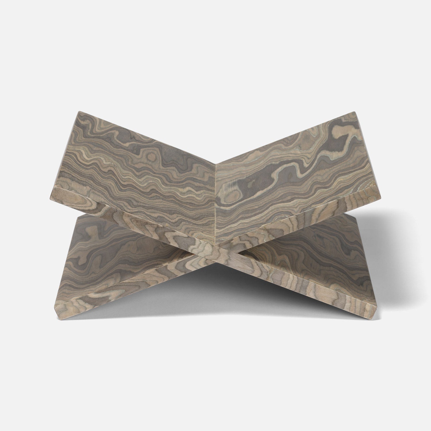 Marbelized wood coffee or recipe book holder
