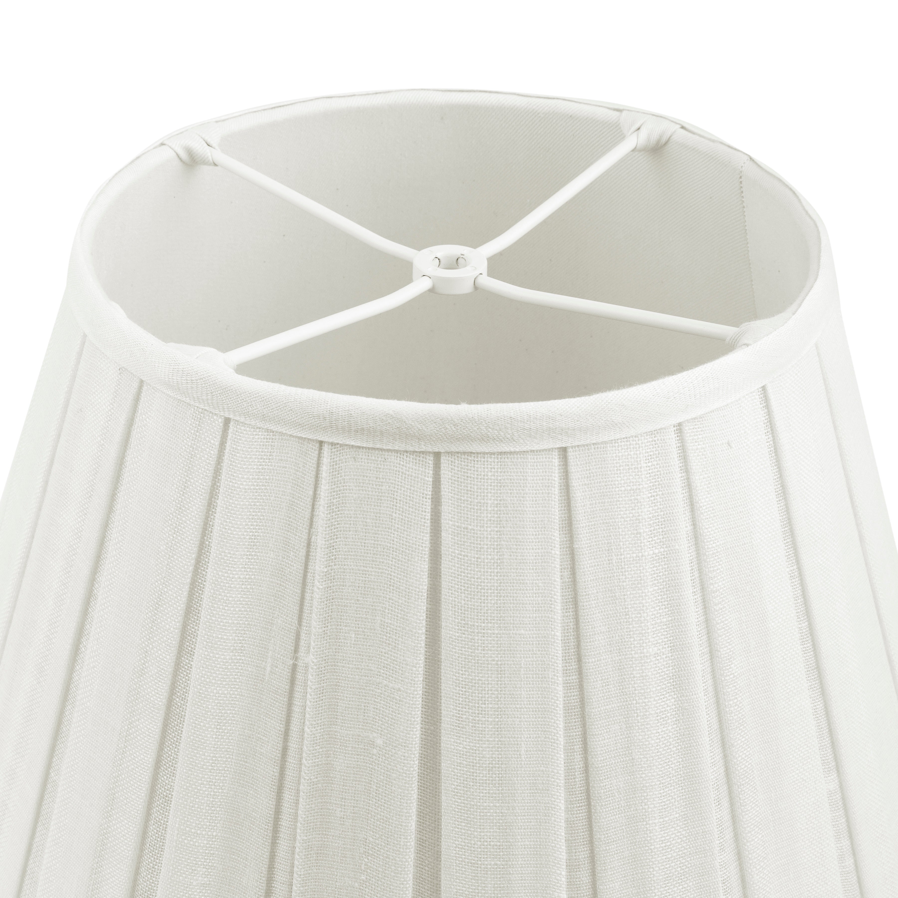 Fermoie Ivory Box Pleat Lampshade
