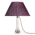 Fermoie Back To The Fuchsia oval lampshade styled on a glass table lamp in Nashville, Tennessee