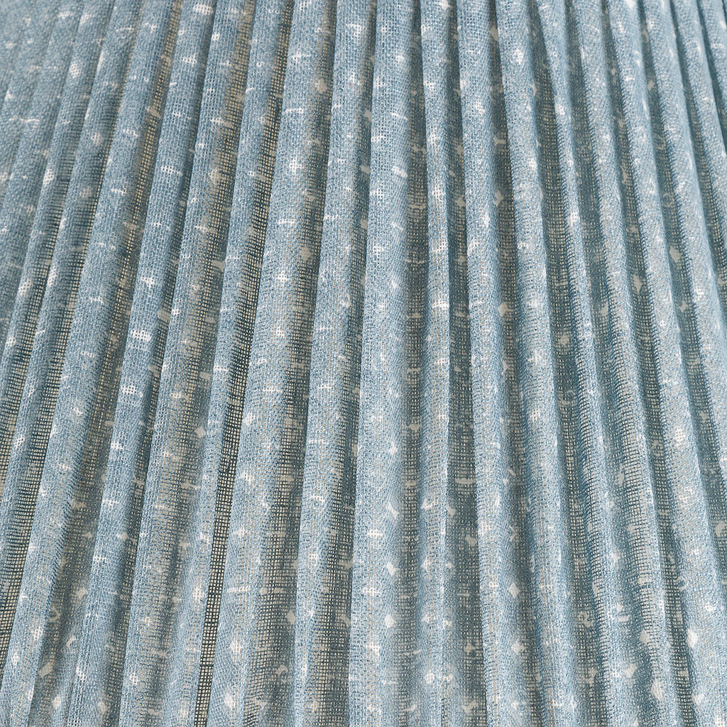 Fermoie Blue Figured gathered cotton lampshade detail