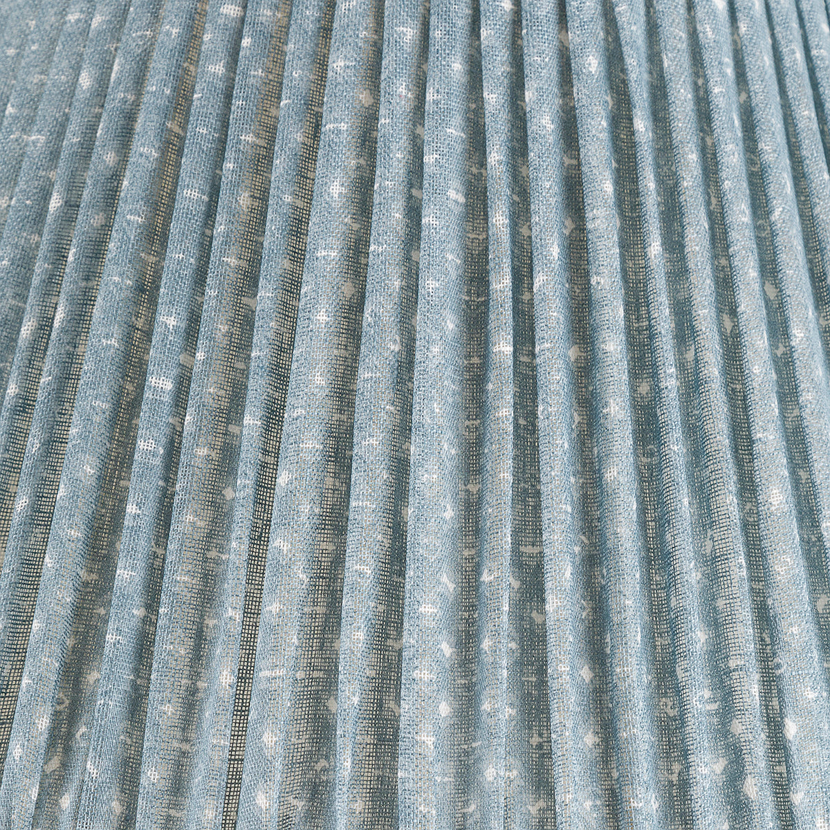 Fermoie Blue Figured gathered cotton lampshade detail
