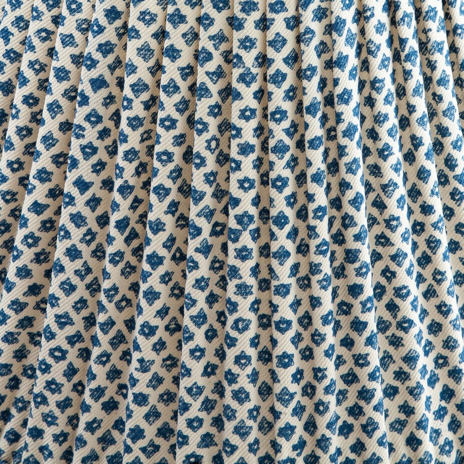Fermoie Blue Marden gathered cotton lampshade detail