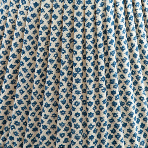 Fermoie Blue Marden gathered cotton lampshade detail