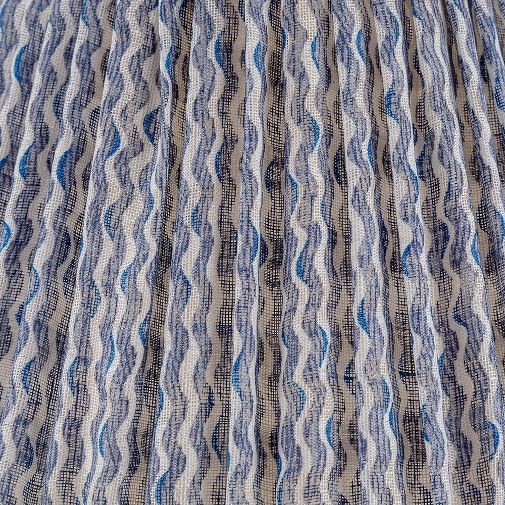 Fermoie Blue Popple gathered cotton lampshade detail