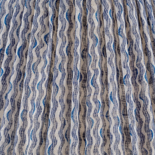 Fermoie Blue Popple gathered cotton lampshade detail