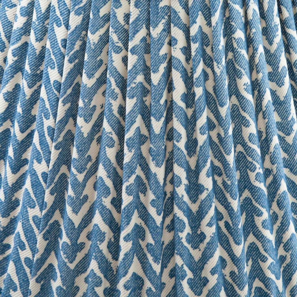 Fermoie Blue Rabanna gathered cotton lampshade detail
