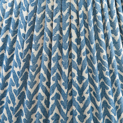 Fermoie Blue Rabanna gathered cotton lampshade detail