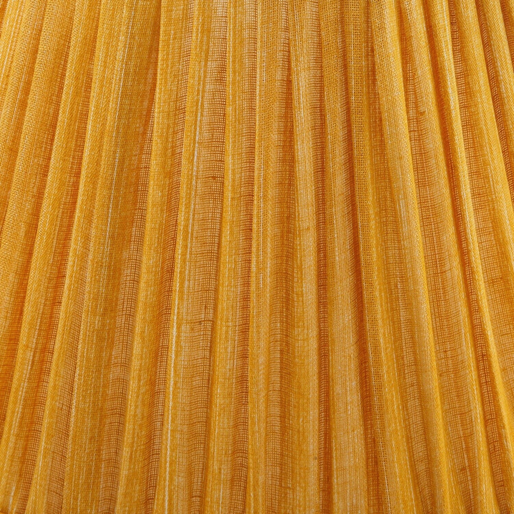 Fermoie Club Yellow gathered cotton lampshade detail