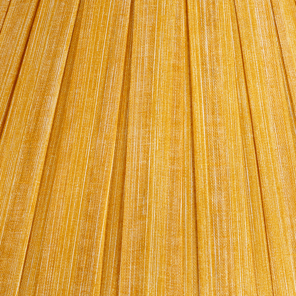 Fermoie Club Yellow Box Pleat Lampshade close-up