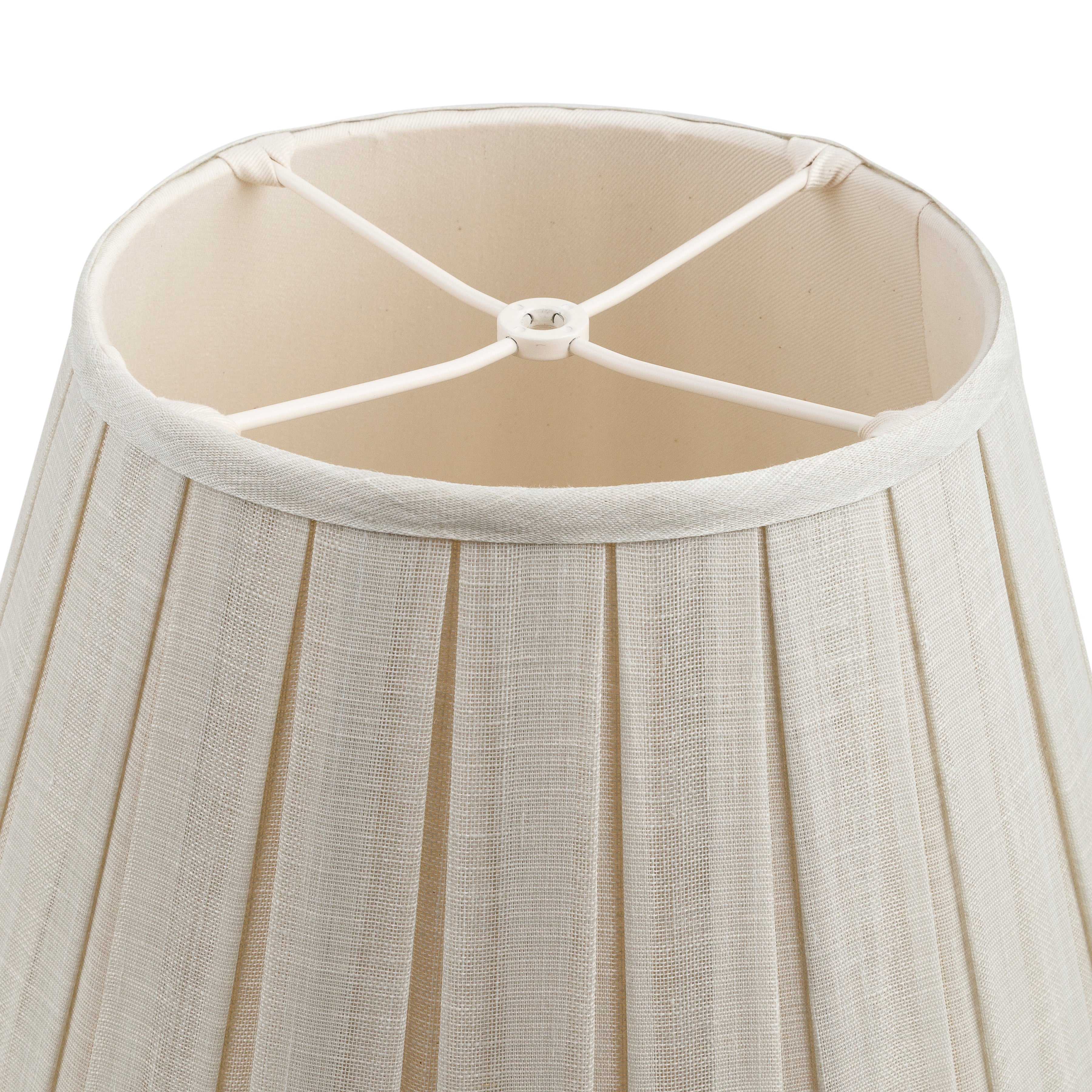 Fermoie Cream Moire Box Pleat Lampshade