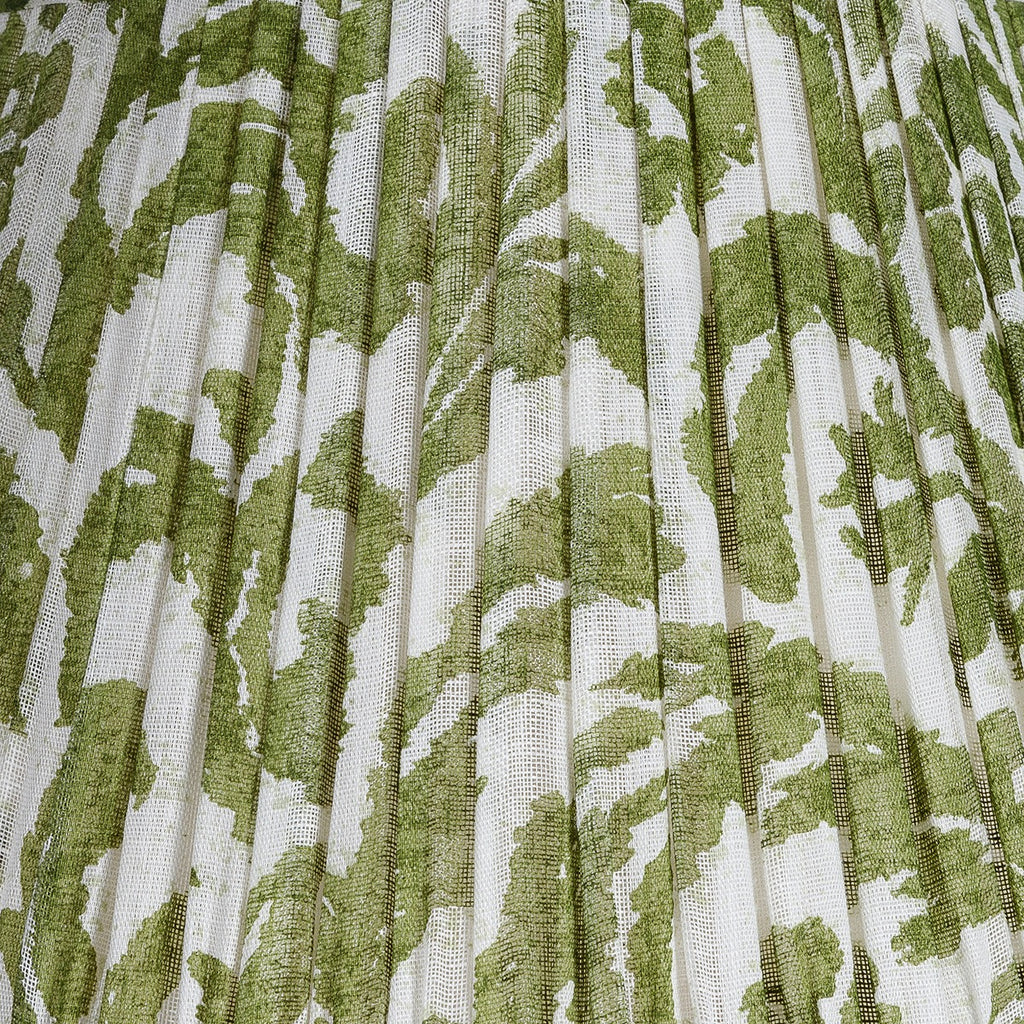 Fermoie Green Marlborough gathered cotton lampshade detail