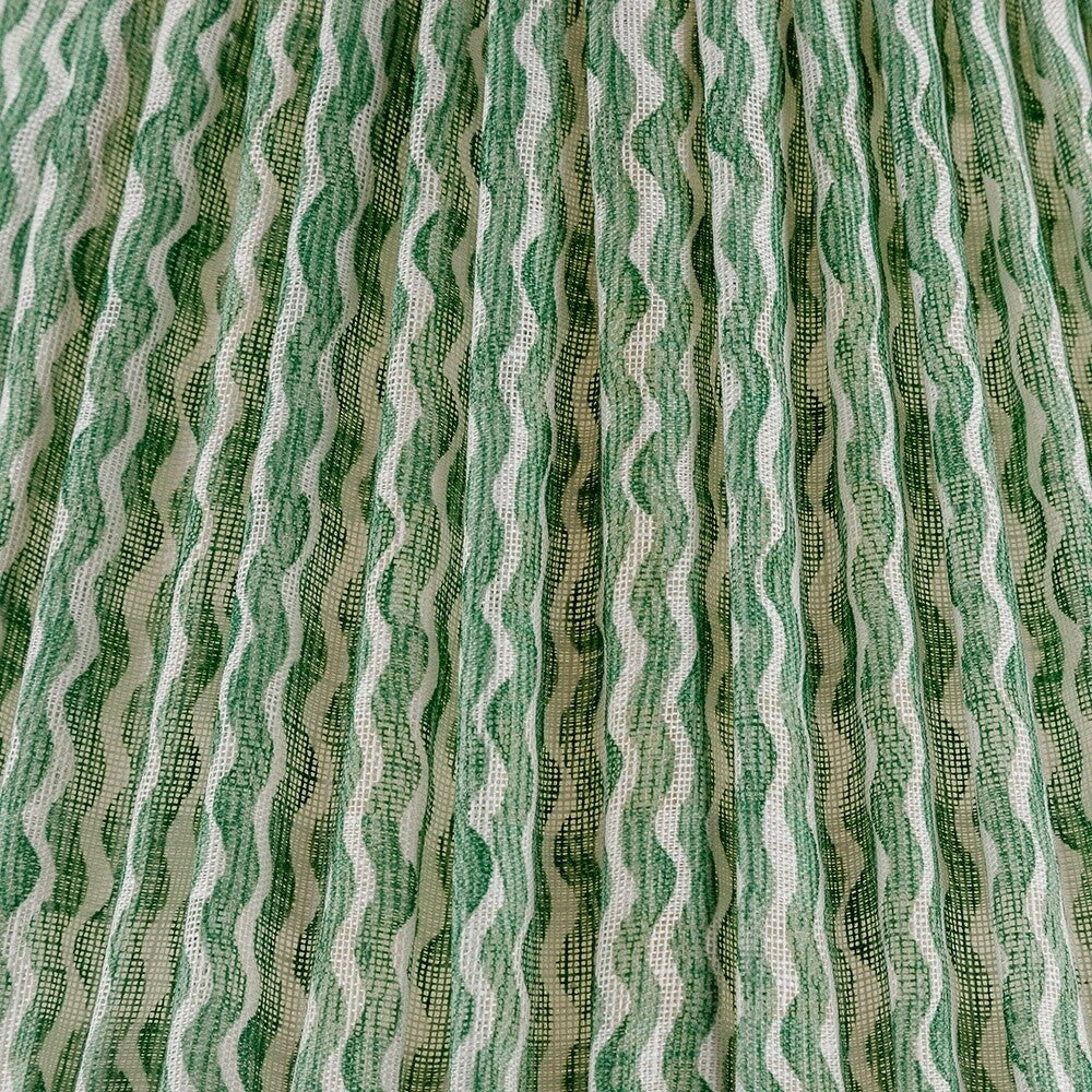 Fermoie Green Popple gathered cotton lampshade detail