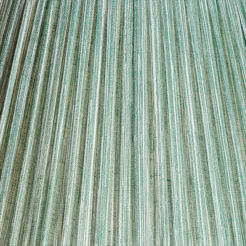 Fermoie Green Strié gathered cotton lampshade detail