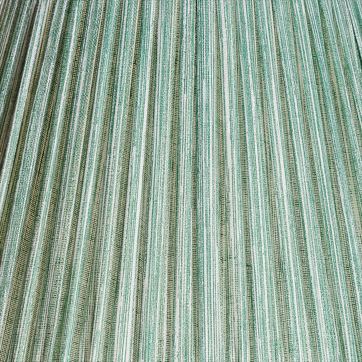 Fermoie Green Strié gathered cotton lampshade detail