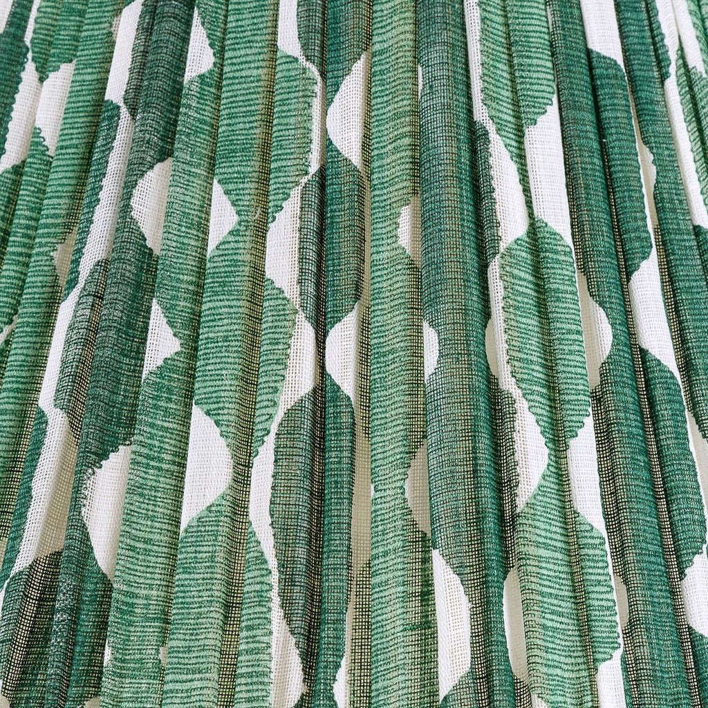 Fermoie Green Whittle gathered cotton lampshade detail