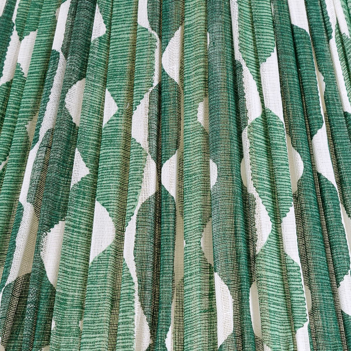 Fermoie Green Whittle gathered cotton lampshade detail