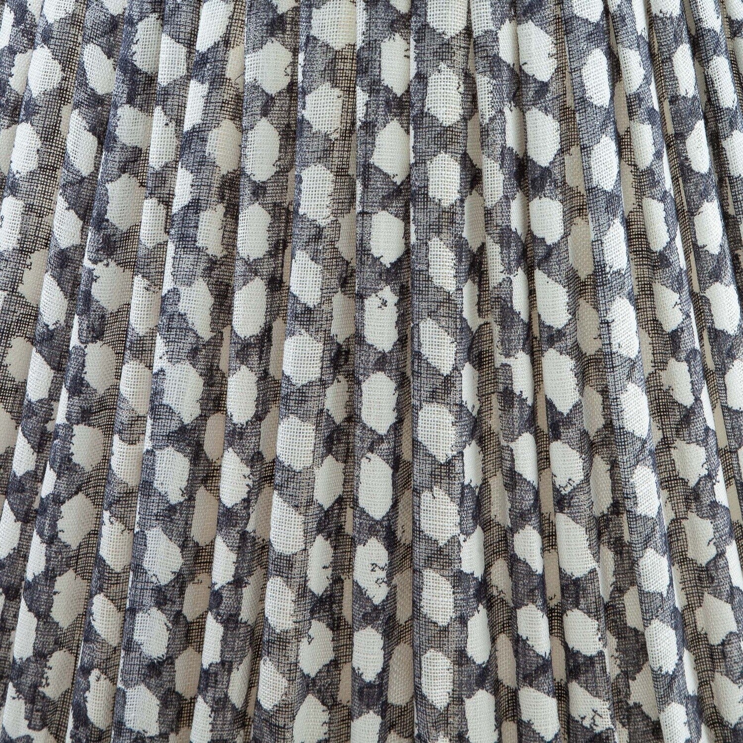 Fermoie Grey Wicker gathered cotton lampshade detail