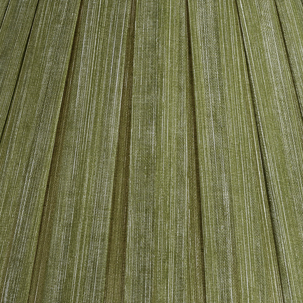 Fermoie Kintyre Green Box Pleat Lampshade close-up