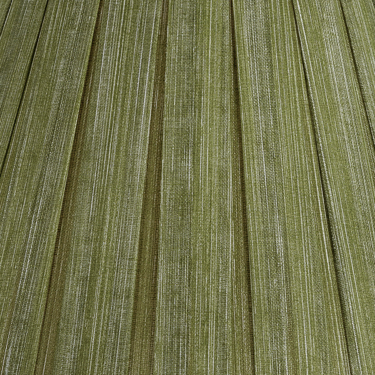 Fermoie Kintyre Green Box Pleat Lampshade close-up