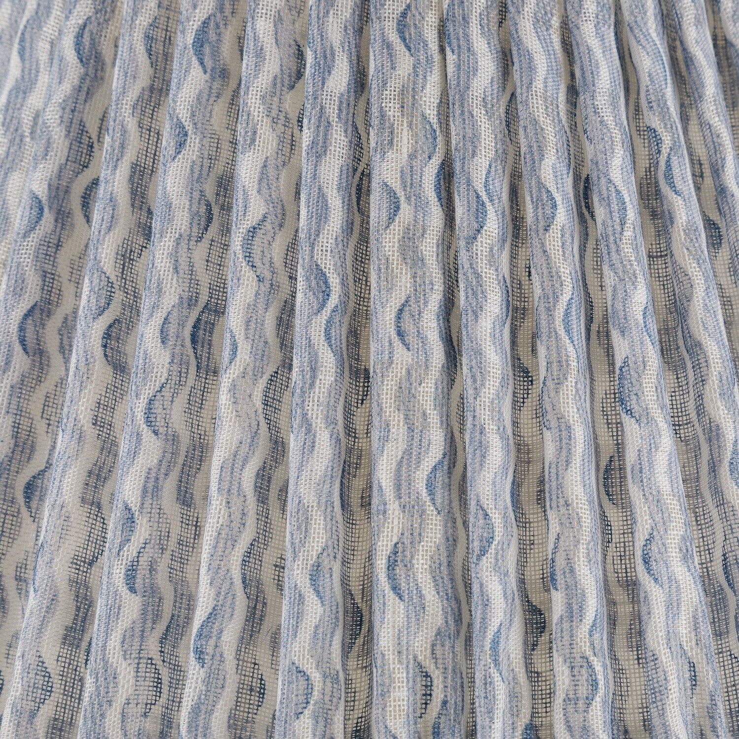 Fermoie Light Blue gathered cotton lampshade detail