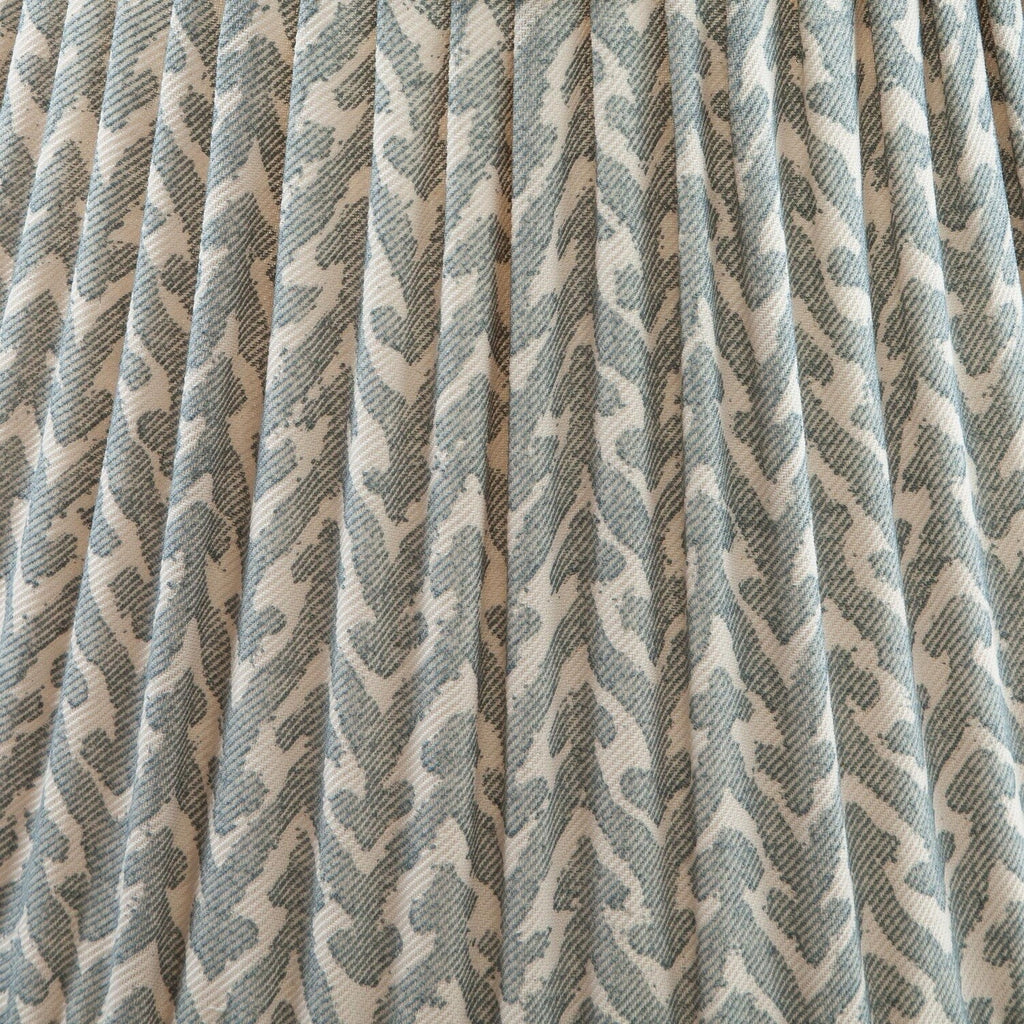 Fermoie Light Blue Rabanna gathered cotton lampshade detail
