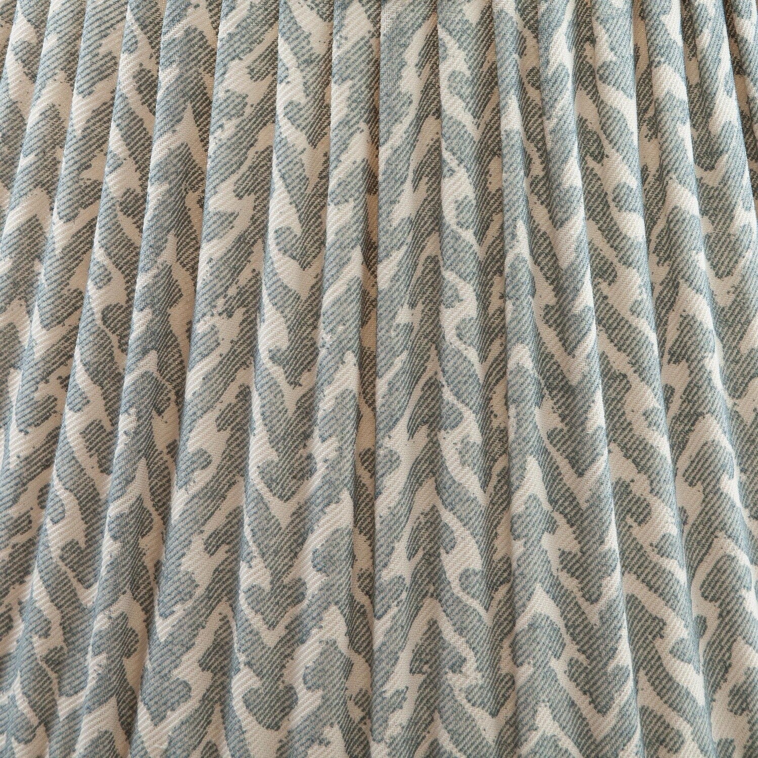 Fermoie Light Blue Rabanna gathered cotton lampshade detail