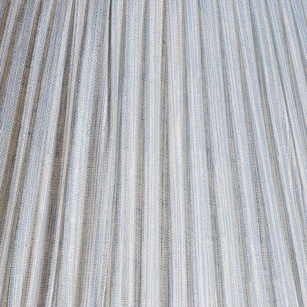 Fermoie Light Blue Strié gathered cotton lampshade detail