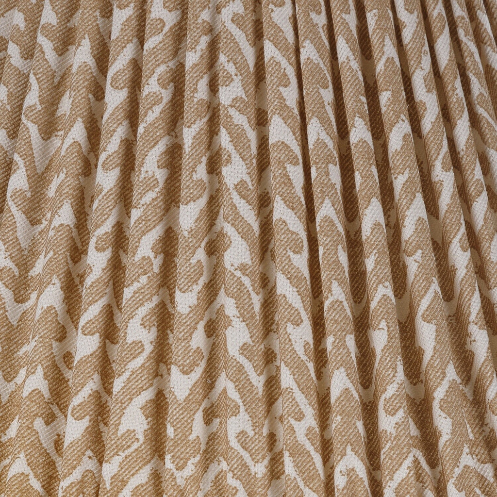 Fermoie Nut Brown Rabanna gathered cotton lampshade detail
