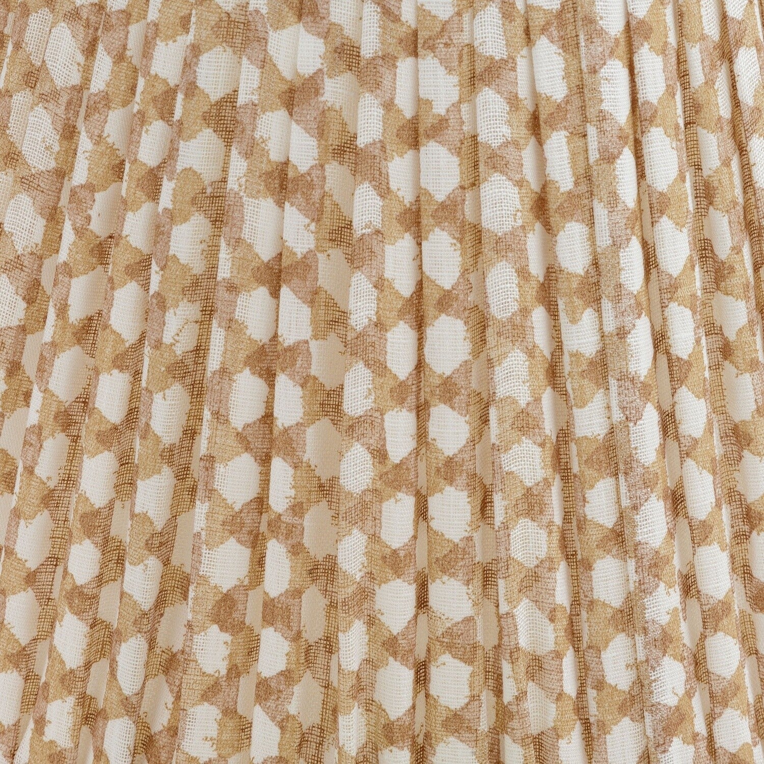 Fermoie Nut Brown Wicker gathered cotton lampshade detail