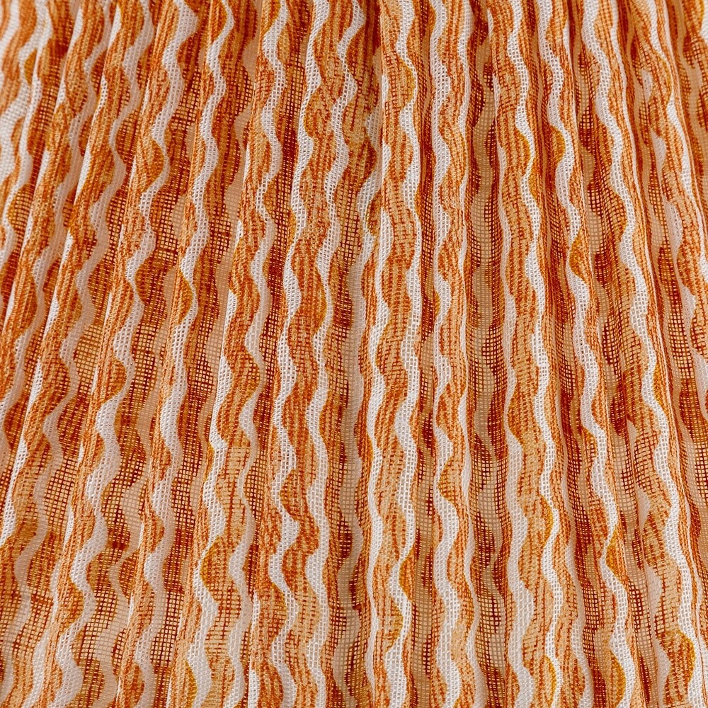 Fermoie Orange Popple gathered cotton lampshade detail