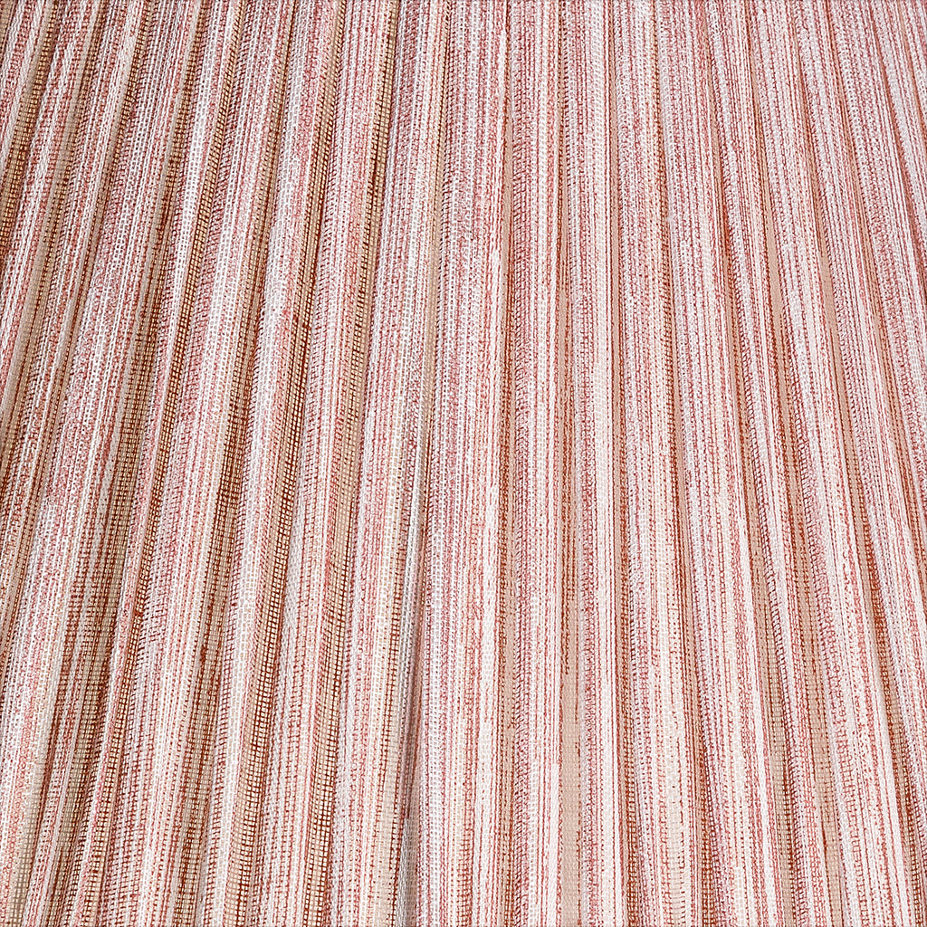 Fermoie Pink Strié gathered cotton lampshade detail