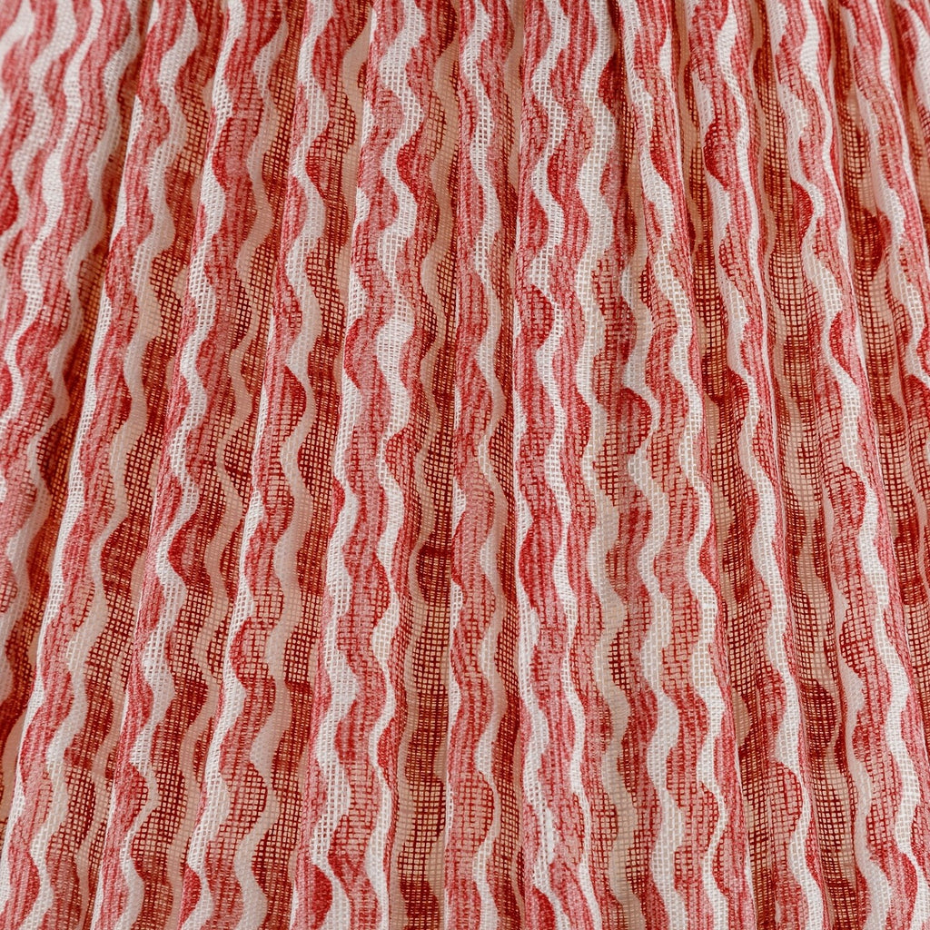 Fermoie Red Popple gathered cotton lampshade detail