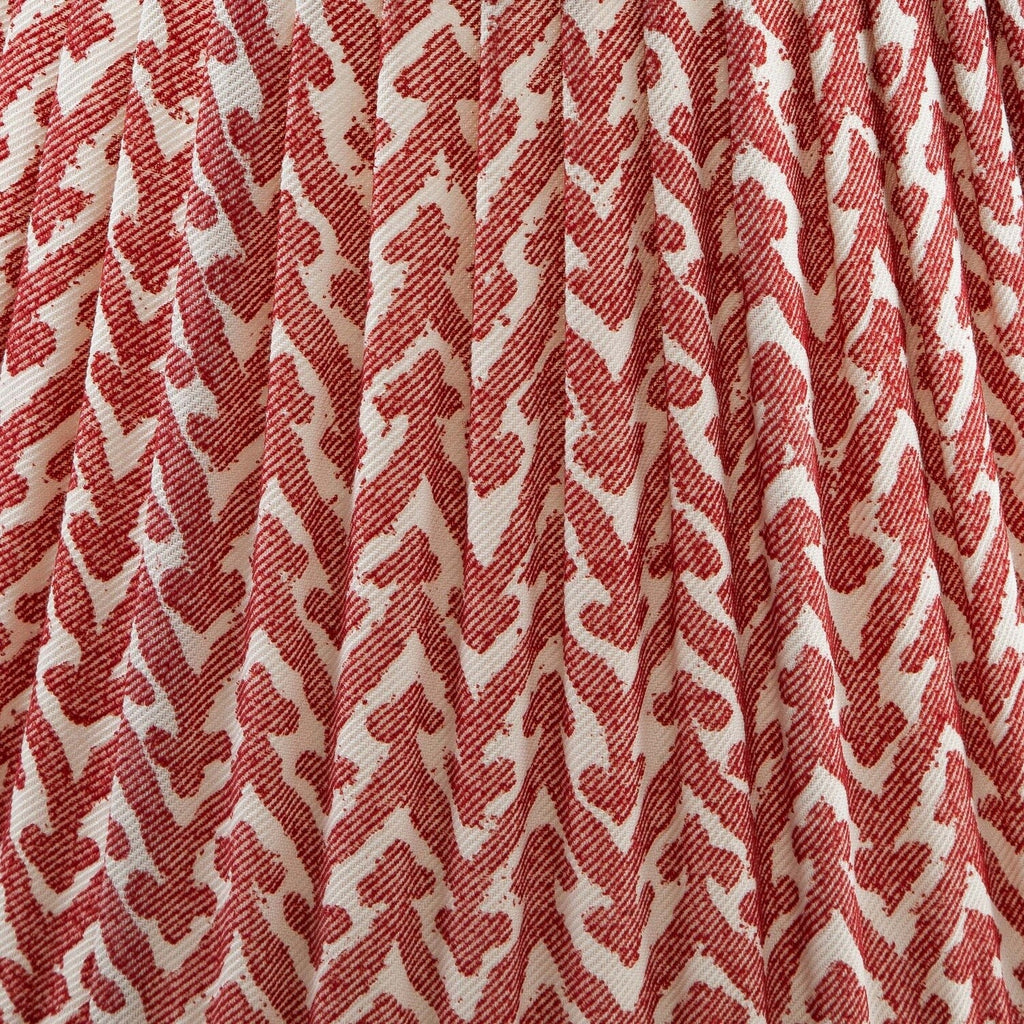 Fermoie Red Rabanna gathered cotton lampshade detail