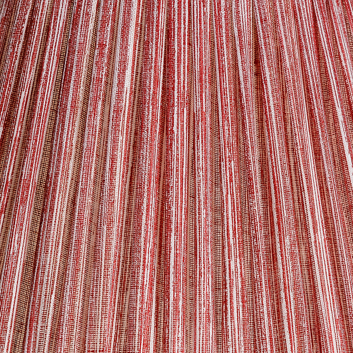 Fermoie Red Strié gathered cotton lampshade detail