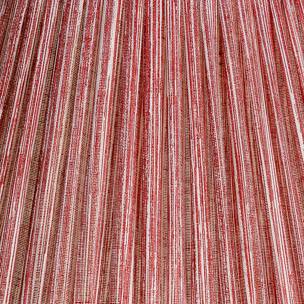 Fermoie Red Strié gathered cotton lampshade detail