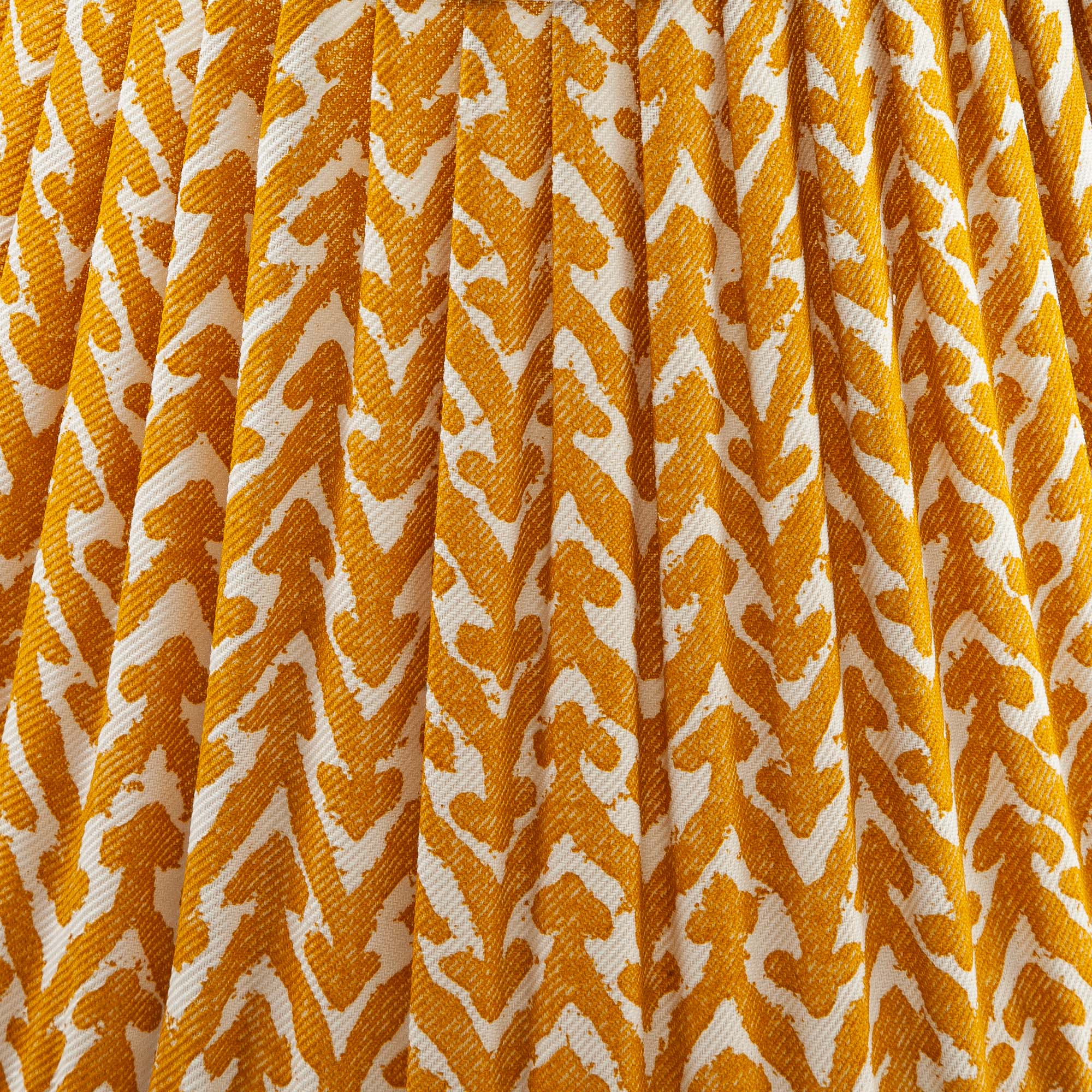 Fermoie Yellow Rabanna gathered cotton lampshade detail
